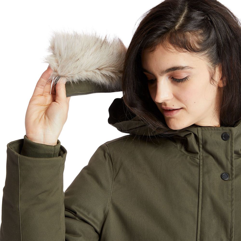 Timberland Πάρκας Γυναικεια Ελιά - Mt Kelsey Fleece-Lined Parka - Greece 5431627-ST